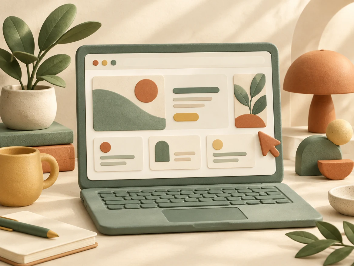 Warm sculptural illustration for the N2L Dev Realm